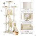 PawHut Cat Tree Beige 550 mm x 600 mm x 1810 mm