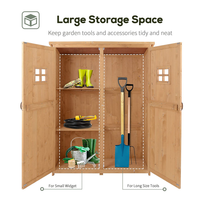 OutSunny Outdoor Storage Box Natural 1640 x 500 x 1275 mm