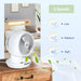 HOMCOM Desk Fan Non Height Adjustable 45 W ABS (Acrylonitrile Butadiene Styrene) White 20.2 x 20.2 x 28.2 cm