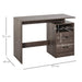 HOMCOM Desk with Shelves Grey 480 x 762 mm