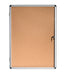 Bi-Office Enclore Indoor Lockable Notice Board Non Magnetic 6 x A4 Wall Mounted 72 (W) x 67.4 (H) cm Brown