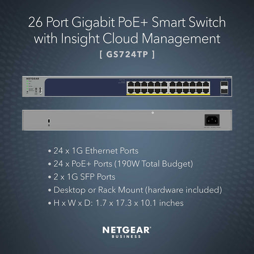 24P GE POE+SMART SWITCH