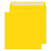 Creative Coloured Envelope Non standard 220 (W) x 220 (H) mm Adhesive Strip Yellow 120 gsm Pack of 250