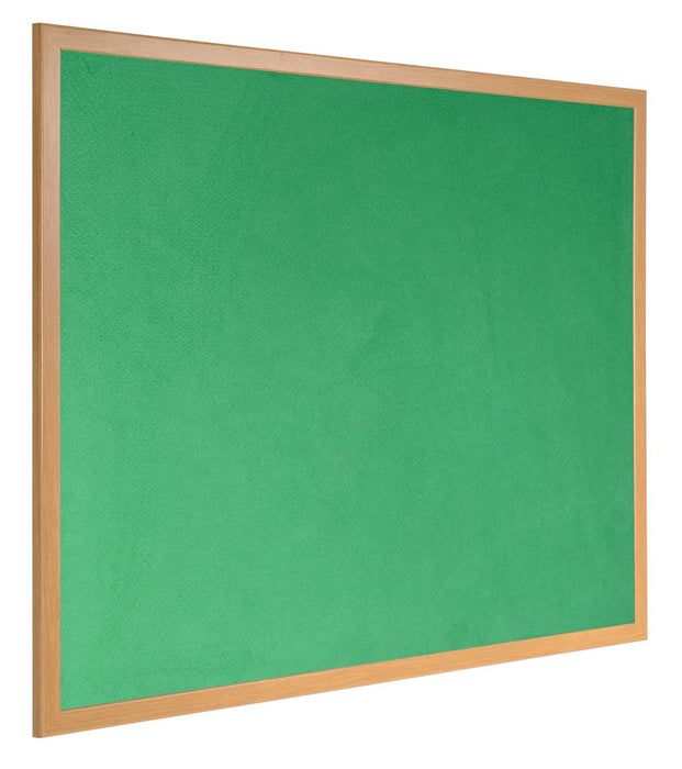 Bi-Office Earth Notice Board Non Magnetic Wall Mounted Felt 180 (W) x 120 (H) cm MDF (Medium-Density Fibreboard) Green