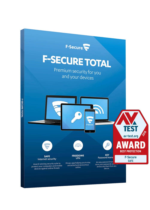 F-Secure Total - Subscription licence (1 year) - up to 5 devices - ESD - Win, Mac, Android, iOS