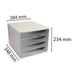 Exacompta Drawer 4 Unit with Drawers EcoBox Plastic White, Transparent 28.4 x 34.8 x 23.4 cm