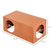 PawHut Cat House Golden Red 300 mm x 600 mm x 250 mm