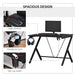 HOMCOM Gaming Desk Black 660 x 770 mm