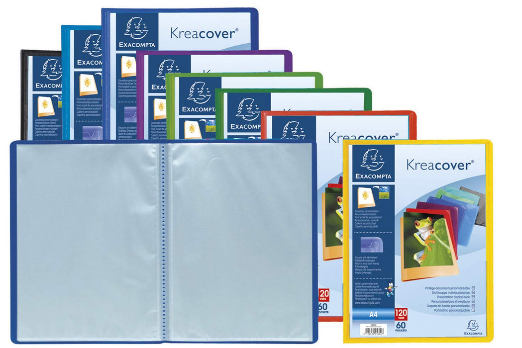 Exacompta Display Book 5790E A4 Assorted 90 Pockets Pack of 8