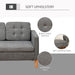 HOMCOM 3 Seater Sofa Grey 620 x 820 mm