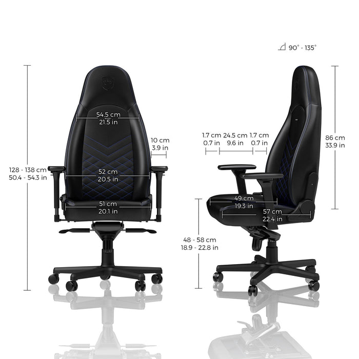 Noblechairs Icon Gmng Chair Blk/Blu