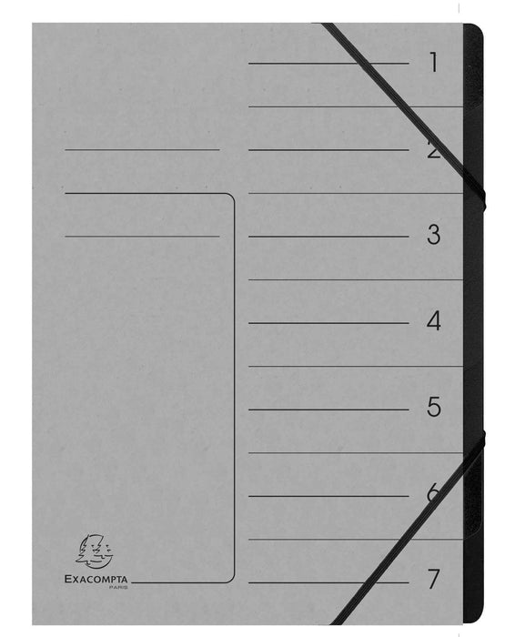 Exacompta Multipart File 541711E A4 Mottled Pressboard Grey 24.5 (W) x 0.5 (D) x 32 (H) cm Pack of 10