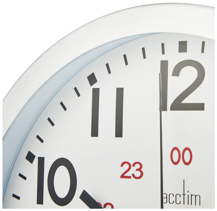 Acctim Wall Clock 74457 25 x 25 x 4.4 x 25 cm Brushed Aluminium