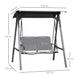 OutSunny Swing Chair Metal, PL (Polyester), Texteline Dark Grey 1,250 x 1,470 x 1,700 mm