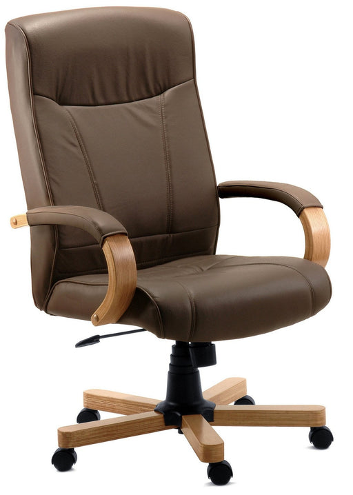 Richmond Bonded Leather Faced Executive Office Chair Brown - 8511HLWBN