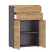 Germania Cupboard 4233-564 Graphite, Grandson Oak 800 x 400 x 1,200 mm