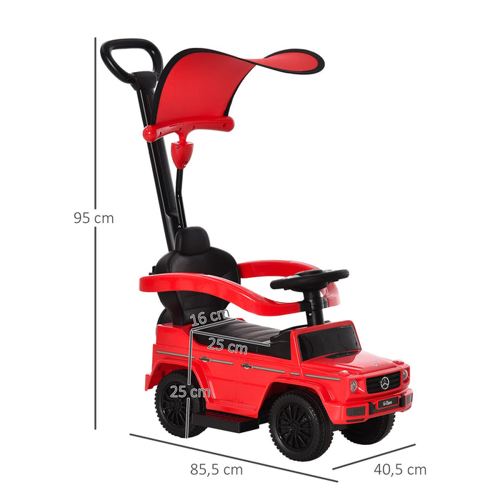 HOMCOM Benz G350 Ride-On Push Along Car Red