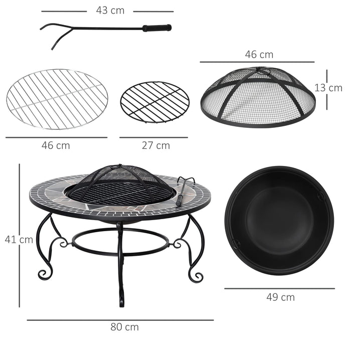 OutSunny Firepit 842-216 Metal