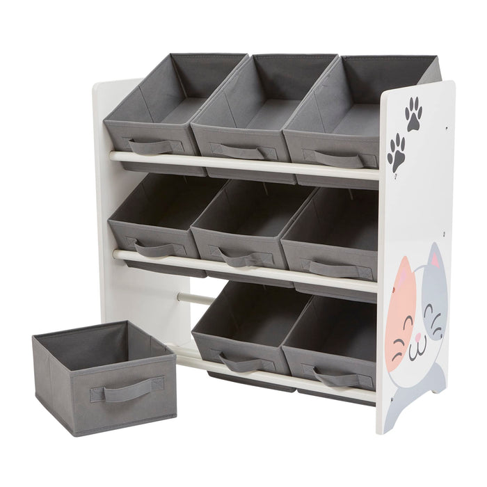 LIBERTY HOUSE TOYS Storage Unit TFLH021CD Medium-density fibreboard and Fabric 3+ 630 (W) x 300 (D) x 600 (H) mm White