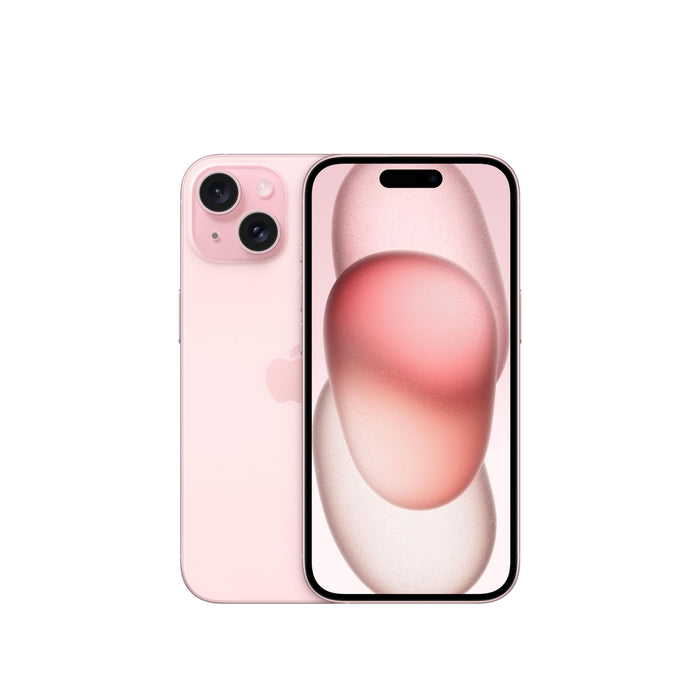 Apple iPhone 15 - 5G smartphone - dual-SIM / Internal Memory 256 GB - OLED display - 6.1" - 2556 x 1179 pixels - 2x rear cameras 48 MP, 12 MP - front camera 12 MP - pink