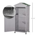 OutSunny Garden Shed Light Grey 74 x 55 x 155 cm