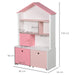 HOMCOM Kids Bookshelf Chest with Drawer and Wheels Pink 800 x 340 x 1,300 mm