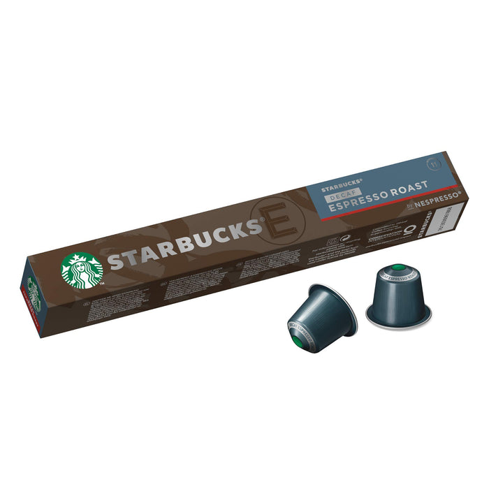 Starbucks Espresso Roast Decaffeinated Ground Coffee Pods Box Dark 57 g Pack of 10