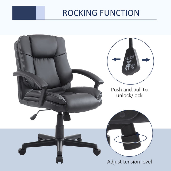 HOMCOM Office Chair 921-049BK Black 62 (W) x 67 (D) x 104 (H) mm