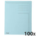 Exacompta Forever Square Cut Folder A4 Blue Manila Recycled 100% 280 gsm Pack of 100