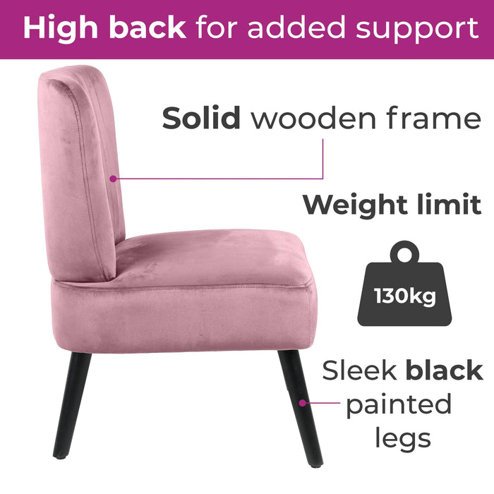 NEO Dining Chairs Non Height Adjustable Pink SHELL-PINK 570 (W) x 470 (D) x 820 (H) mm