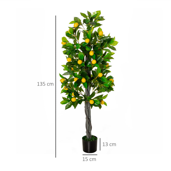 HOMCOM Artificial Plant Yellow 15 x 15 x 135 mm