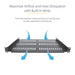 StarTech.com 1U Vented Server Rack Shelf Mount Cantilever Tray for 19 Inch Network Equipment Maximum Weight 25kg