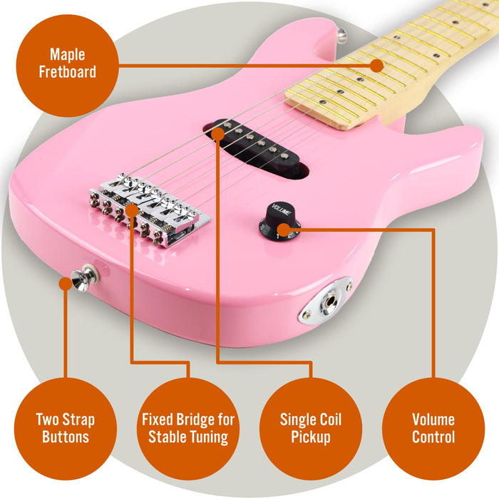 3rd Avenue Junior Electric Guitar Pink