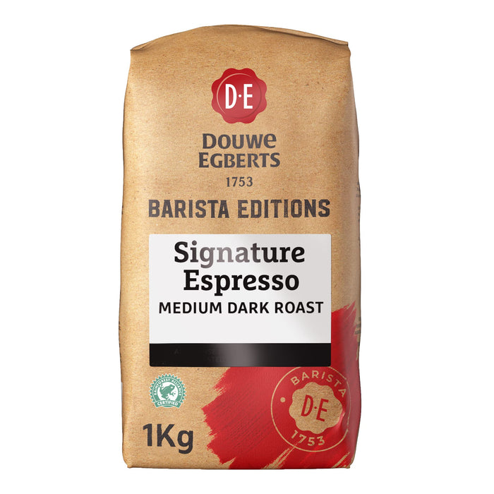 Douwe Egberts Signature Espresso Medium Dark Roast Coffee Beans 1kg Bag