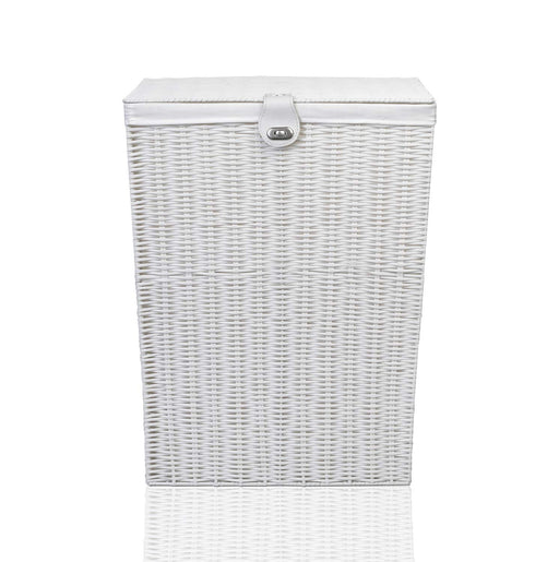 ARPAN Laundry Basket WB-9358-LWT Plastic White 58.5 cm With Removable Lid L 85