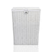 ARPAN Laundry Basket WB-9358-LWT Plastic White 58.5 cm With Removable Lid L 85