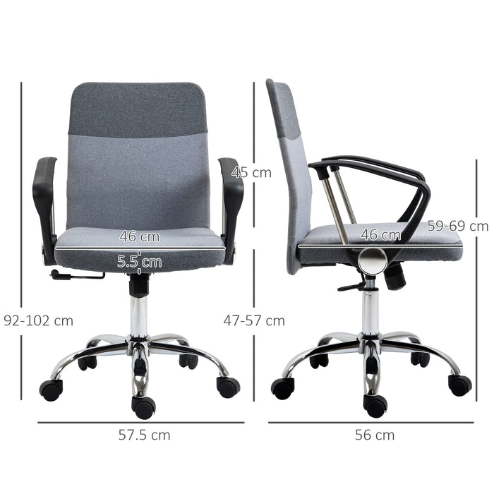 Vinsetto Office Chair 921-384 Grey 56 (W) x 57.5 (D) x 102 (H) mm