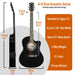 3rd Avenue Acoustic Guitar Cutaway Black Set