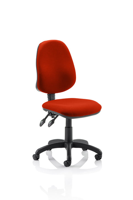 Dynamic Permanent Contact Backrest Task Operator Chair Without Arms Eclipse Plus II Tabasco Red Seat Without Headrest High Back