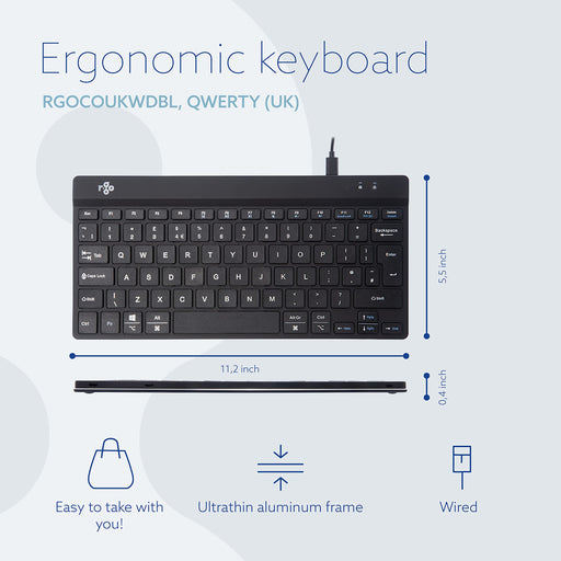 R-Go Compact Break Wired Keyboard