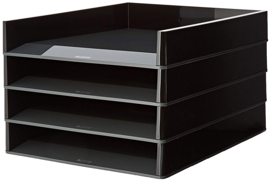 Leitz Letter Tray 53610095 Black Pack of 4