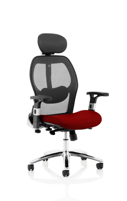 Dynamic Basic Tilt Executive Chair Height Adjustable Arms Sanderson II With Headrest High Back