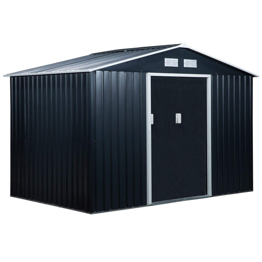 OutSunny Garden Shed 1.3 x 2.13 x 1.85 m Dark Grey