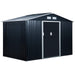 OutSunny Garden Shed 1.3 x 2.13 x 1.85 m Dark Grey