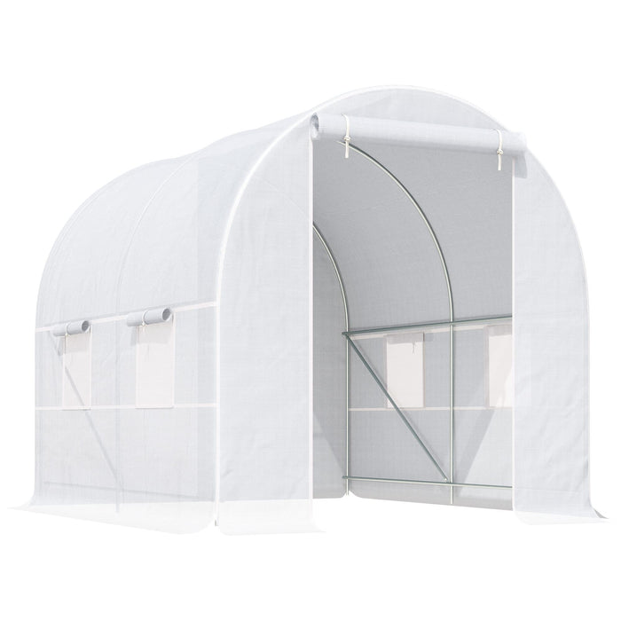 OutSunny Greenhouse Outdoors Waterproof White 2000 mm x 2500 mm x 2000 mm