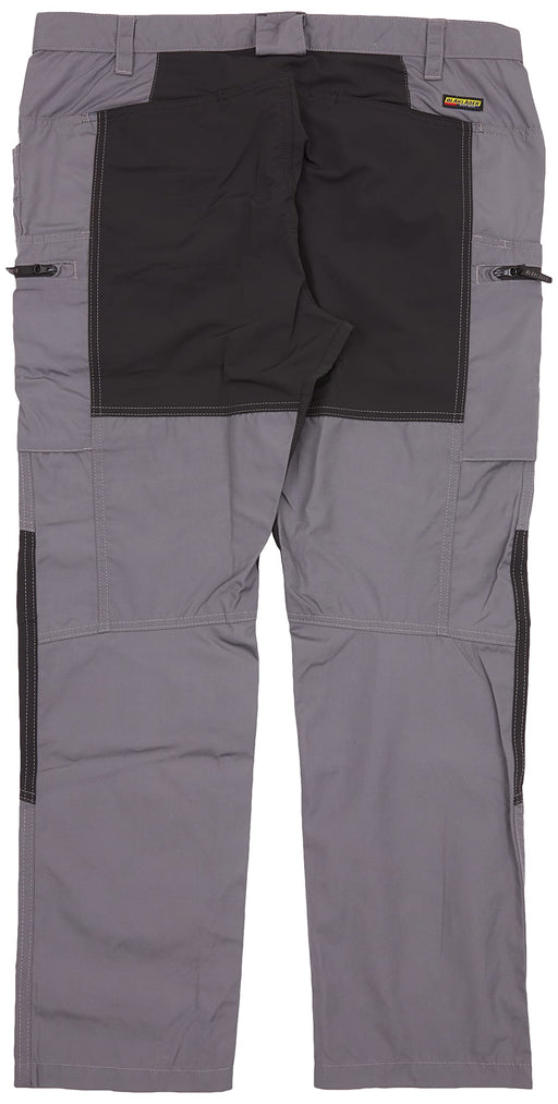 BLÅKLÄDER Trousers 14591845 Cotton, PL (Polyester) Mid Grey, Black Size 32S