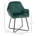 HOMCOM Accent Chair 839-128V70GN Green