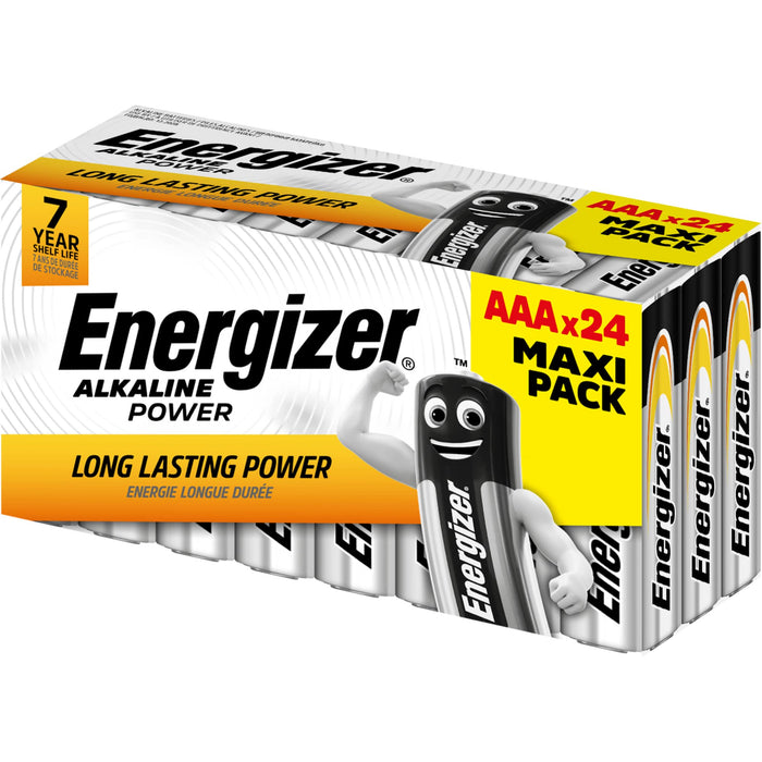 Energizer AAA Alkaline Batteries Power LR03 1.5V Protection Against Leakage Pack of 24