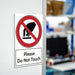 Trodat Health and Safety Sign Please do not touch Aluminium 20 x 30 cm