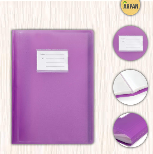 ARPAN Display Book A4 Purple 104 Pockets